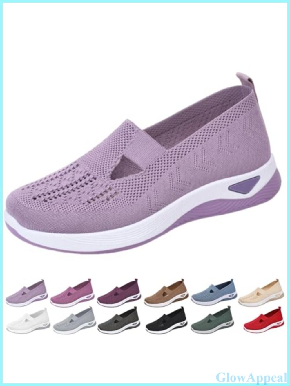 Orthopedic Woven Mesh Walking Sneakers Arch Support Slip On